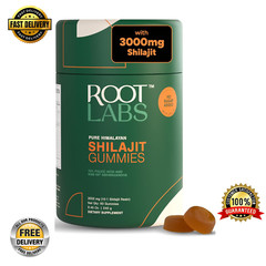 Root Labs Pure Himalayan Shilajit Gummies I No Sugar KSM-66 Ashwagandha,60 Gummy