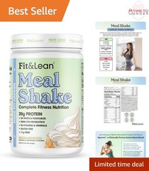 Meal Shake Vanilla Natural Protein Fiber Probiotics Weight Loss 1lb