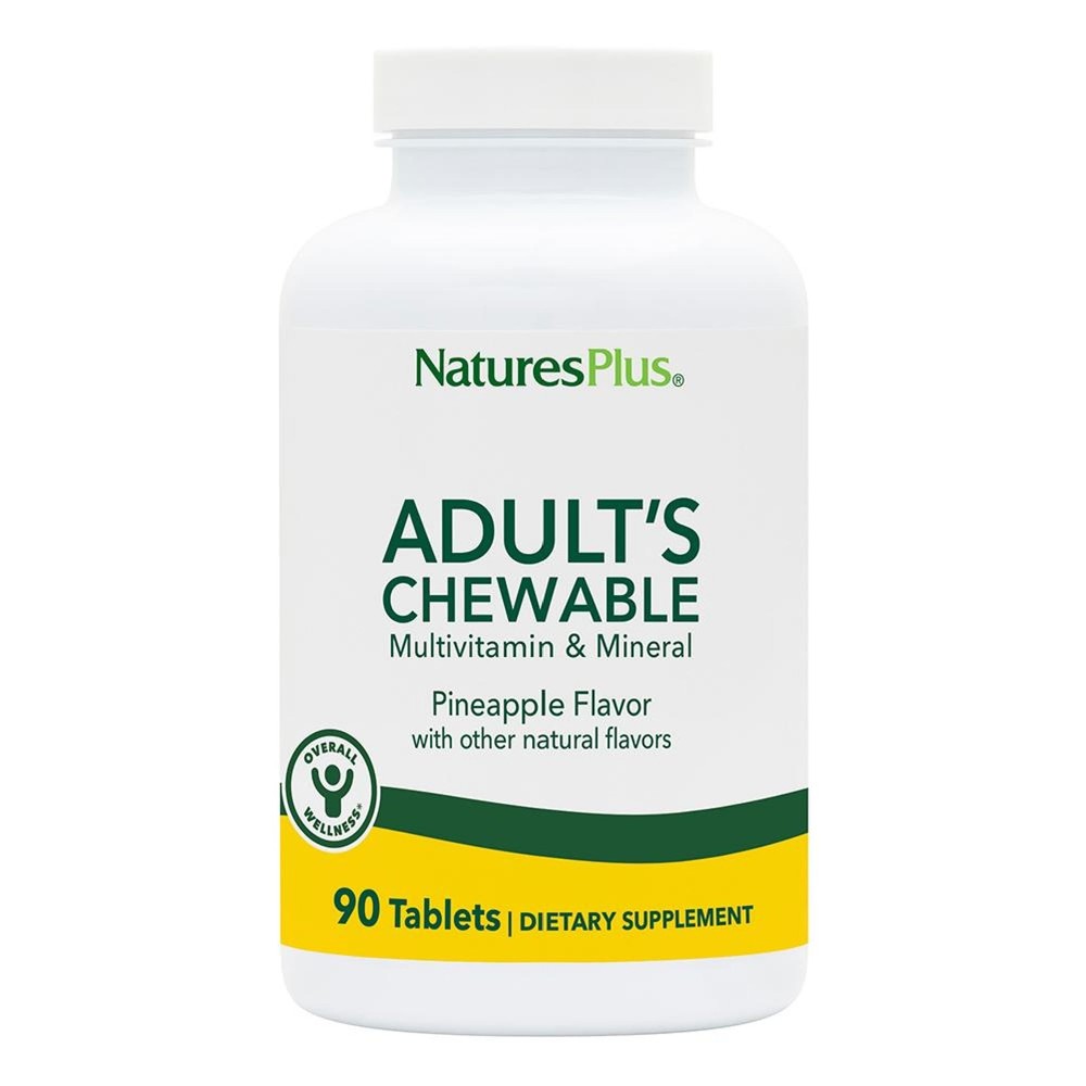 NaturesPlus Adult’s Chewable, Pineapple Flavor – 90 Count (Pack of 1), Yellow