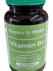 ( Lot 12 Bottles ) P.Choice Vitamin B12 ( 30-Tablets/Bottle=TOTAL 360-Tablet )