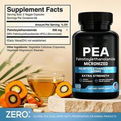 Palmitoylethanolamide Pea Supplement 600 Mg | Micronized Pea 99% Highly Purified