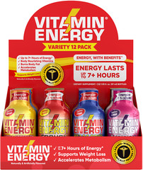 (12 Pack) Vitamin Energy® Variety Pack Energy Shots, Clinically Proven