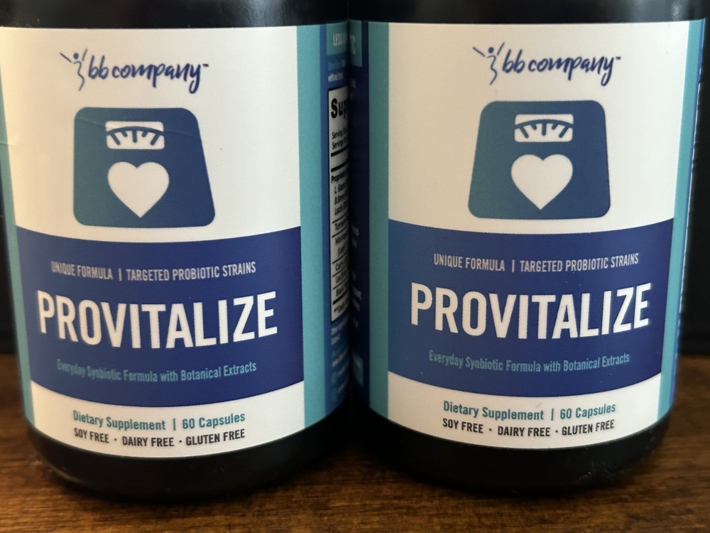 2 Sealed Bottles Better Body Co Provitalize Natural Probiotic 60 Caps exp 05/27