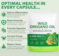 Resilia Oil Of Oregano With Black Seed Oil 6,000MG