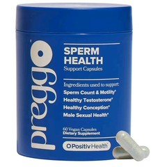 and Sperm Health Capsules for Men for Sperm Count Preggo Motility, 60 Vegan Caps