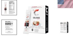 Essential Energy Strawberry Coconut Mix: , Gluten-Free 14 Sticks for Travel