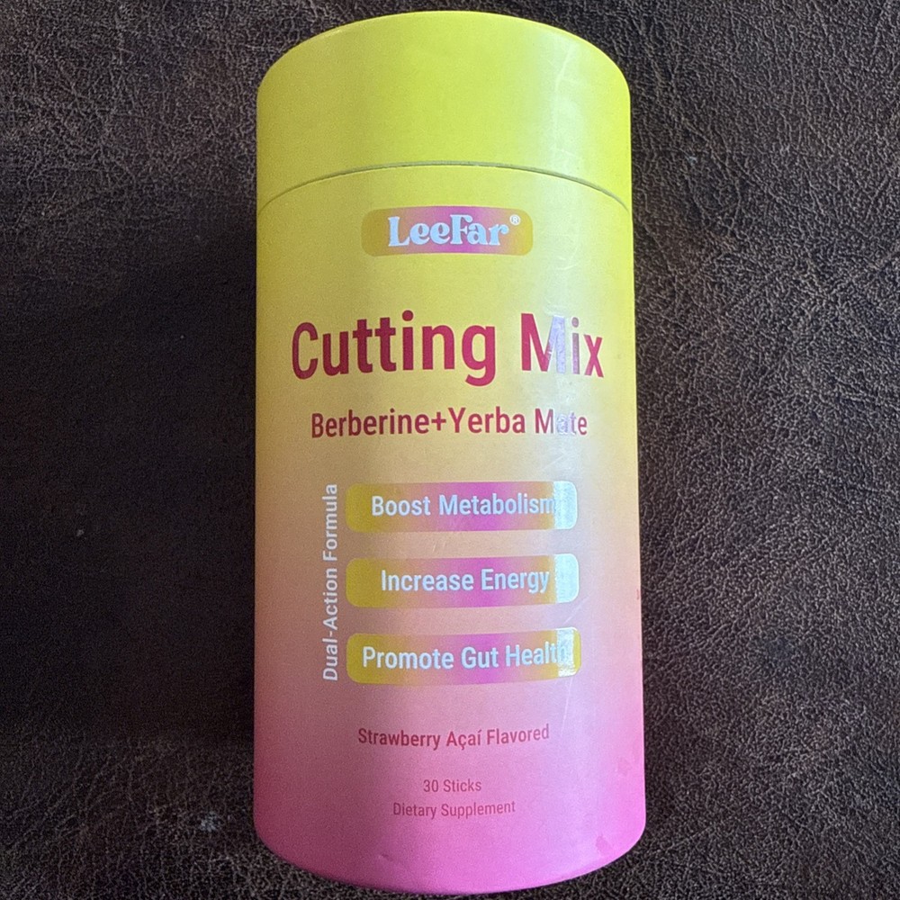 LeeFar Cutting Mix Berberine Yerba Mate Strawberry Acai 30 Vegan Sticks