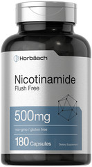 Nicotinamide 500mg | 180 Capsules | Non-GMO, Gluten Free | by Horbaach