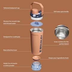 Toast Stanley 20 fl oz Stainless Steel Activate Shaker Bottle