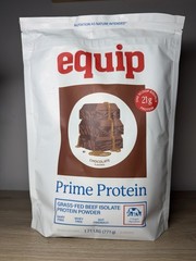 Equip Prime Protein Chocolate 1.71 Lbs Grass feed beef isolate 3/28