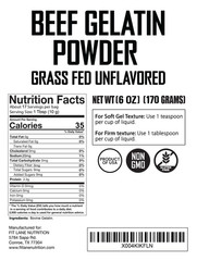 Beef Gelatin Powder 6 Oz – Grass-Fed, Unflavored, Non-Gmo – Premium Thickening A