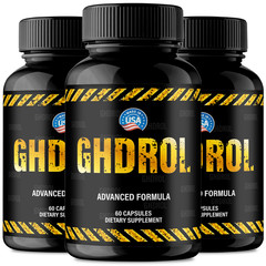 Ghdrol Capsules, Official Performance Supplement Pills for Men (3 Pack)