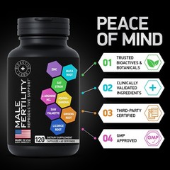 Fertility Supplements for Men Zinc Maca Ashwagandha L Arginine Male Vitality