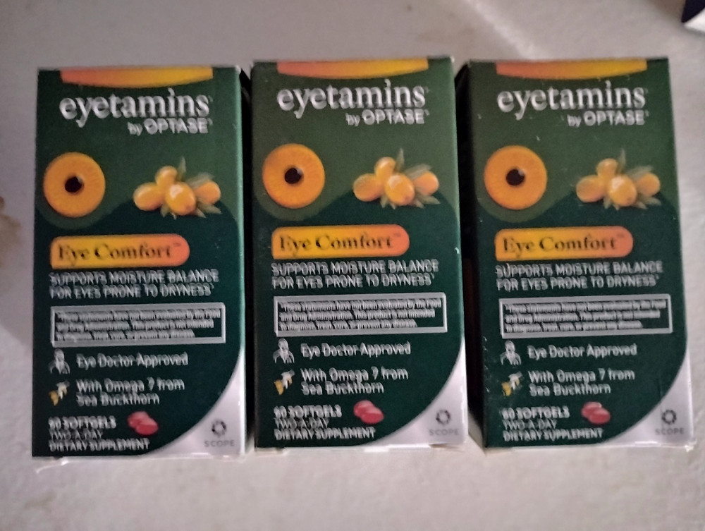 (Lot of 3) optase eyetamins quantity 60 x 3 = 180 soft gels exp. 05/31/2028