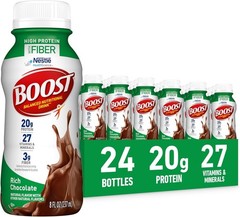BOOST High Protein with Fiber Ready to Drink Complete Nutritional Drink, Rich Ch