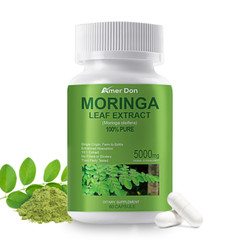 Moringa Oleifera Organic Leaf Extract 5,000mg Serving 100% Pure Capsules 60