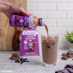 Quest Mocha Latte Iced Coffee – Rich Flavor, 200mg Caffeine