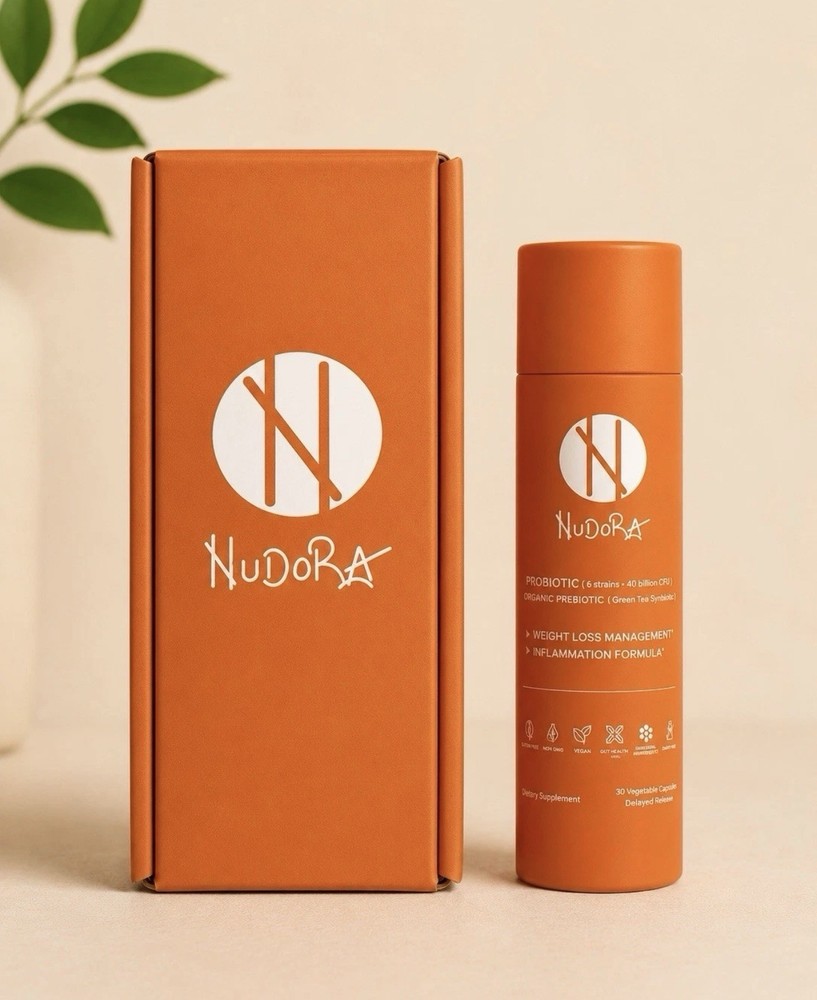 Nudora Inflammation Formula Probiotic (5-Strains) Prebiotic (Green Tea/Ginger)