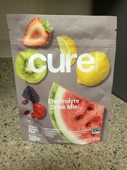 Cure Plant-Based Electrolyte Drink Mix No Added Sugar Tropical Variety 8 Pack