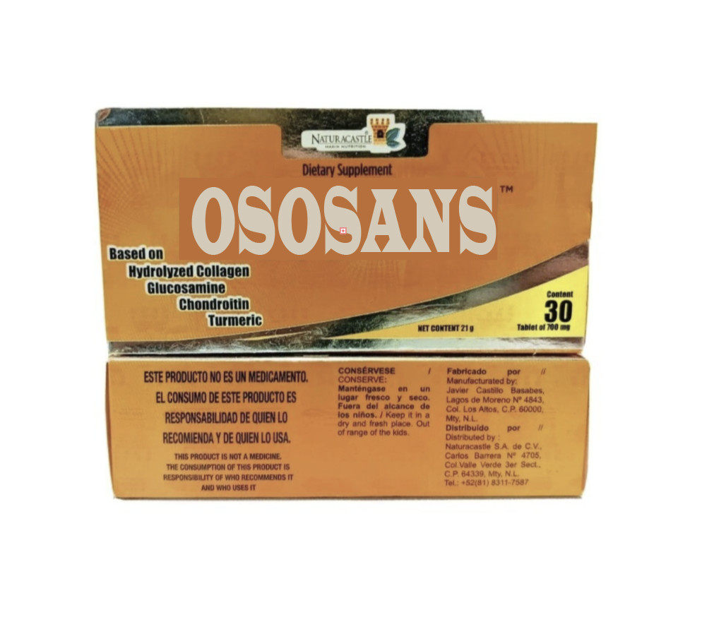 2 PACK HYDROLYZED COLLAG 30 TABS 700mg Colageno Hidrolizado Exp 2027 Up Ososans