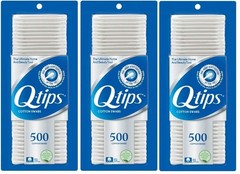 Q-Tips Cotton Swabs, 500 Count (Pack of 3) Pack of 3