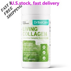 DrBioCare Living Collagen L-Carnitine Complex – 60 Capsules, Non-GMO, Grass-Fed