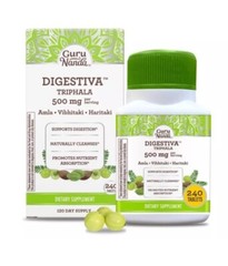 GuruNanda Digestiva Triphala Digestion Cleansing Dietary Supplement 240ct 09/24