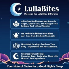 2 PACKS–NEW LullaBites Natural Sleep Gummies Strawberry Stars Flavor 60 Gummies