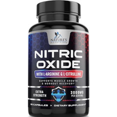 Nitric Oxide Booster 3000mg L-Arginine 3X Extra Strength Capsules