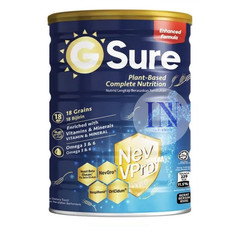 1 Tin Gsure Enhanced Complete Nutrition Plant Based Meal Replacement 850g