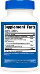 Nutricost NAD+ (1000mg) with Resveratrol (100mg) 60 Capsules – 30 Servings