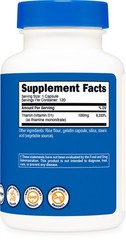 Nutricost Vitamin B1 (Thiamin) 100mg, 120 Capsules – Gluten Free & Non-GMO