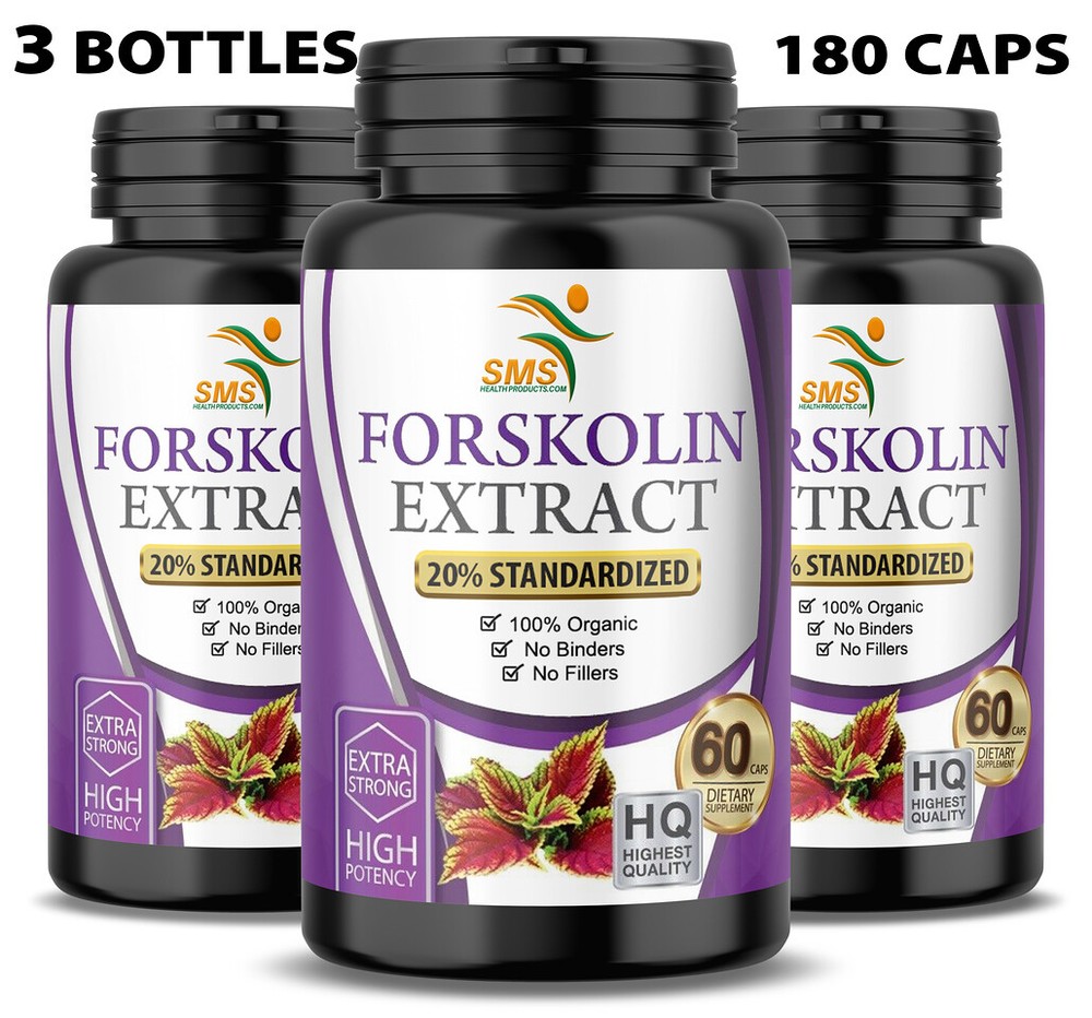 FORSKOLIN Weight Loss PURE Coleus Forskohlii EXTRACT Standardized 20% 180 CT