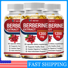 3 Packs Berberine 1200mg High Abosorption For Blood Sugar Immune 3 Months Supply