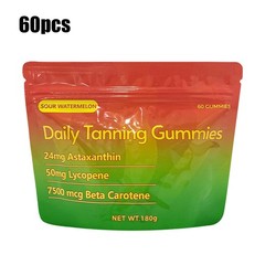 Improved Daily Tanning Gummies Supplement – 60 Gummies 30-Day Supply