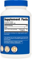 Nutricost Vitamin A 10,000iu – 500 SFG – Gluten Free & Non-GMO