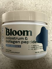 Bloom Colostrum & Collagen Peptides Unflavored 25 Sv 4.16 OZ 11/2026