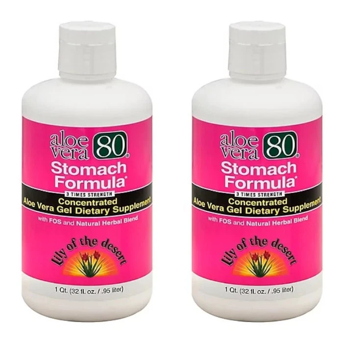 Lily of the Desert Aloe Vera 80 Stomach Formula 32 fl.oz (Pack of 2)