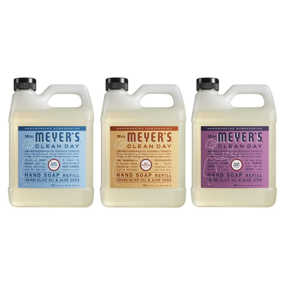 Meyers Mrs Clean Day Liquid Hand Soap Refill Variety Pack, 1 Rain Water, 1 Oa…