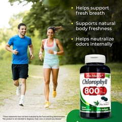 Lab – Chlorophyll – pure – 800 mg per serving- 200 Softgels – chlorophyll capsul