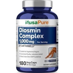 Diosmin Complex 1,000mg Citrus Aurantium 180 Veggie Caps Non-GMO Vegan BB: 11/18