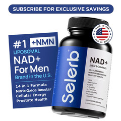 Selerb NAD+ Supplement for Men – With Liposomal-NAD+,CoQ10, L-Carnitine, L-Argi