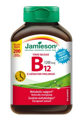 Jamieson Vitamin B12, 1200mcg – Timed Release 200 Tablets (Canada)
