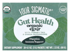 Four Sigmatic Gut Health Organic Elixir Mix Chaga & Eleuthero, 20 Packets