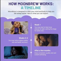 Moonbrew Sleep Support Powder Vanilla Latte, Gluten-Free, No Melatonin 12.1oz