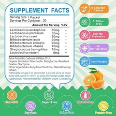 ZEBORA Kids Probiotic & Prebiotics Powder Age 3+ Support Children’s Digestive…