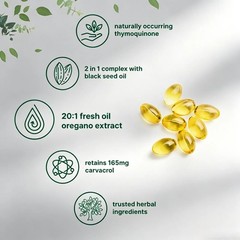 MicroIngredients Oil of Oregano with Black Seed Oil for Immune Support