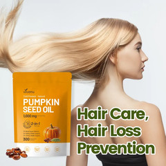 Pumpkin Seed Oil Saw Palmetto 1000mg Softgels 300 Caps