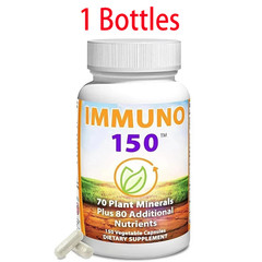 1-3 Bottles Immuno 150 Immune Support Supplement Packed W/ 70 Plant Minerals