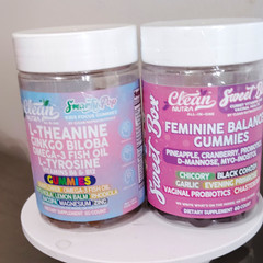 Clean Nutra Kids Focus + Feminine Balance Gummies Bundle Pineapple 60 ct